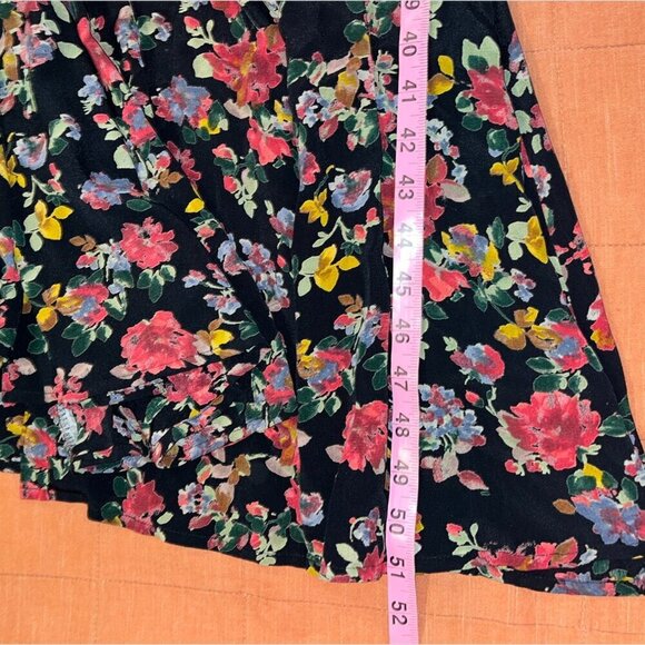 vintage Express Cottagecore Floral V-Neck Button Front Midi Dress Women’s Sz 7/8 - Picture 10 of 11